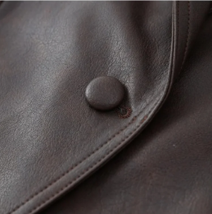 Milano – Giacca In Ecopelle Vintage Con Cintura
