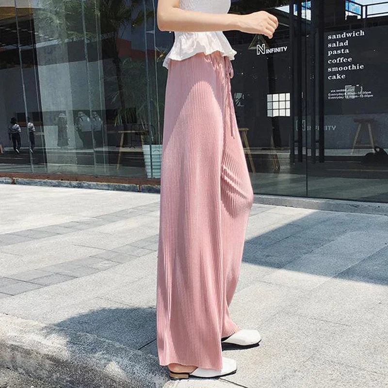 VITTORIA COMO | PANTALONI PLISSETTATI A GAMBA LARGA DA DONNA