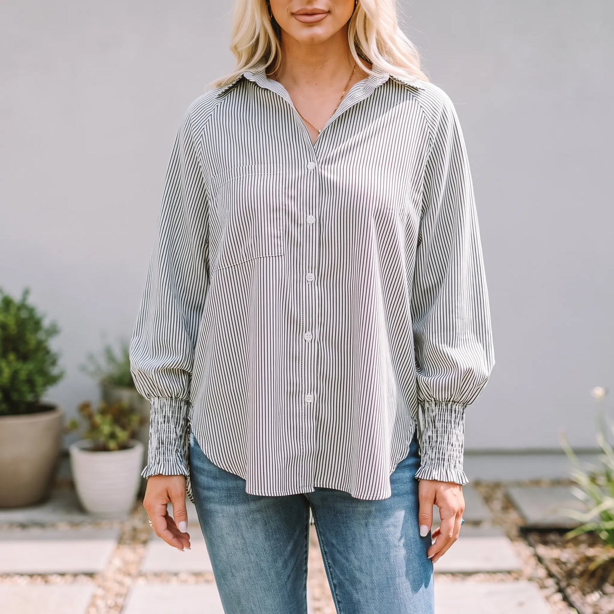Stripia - Camicia A Righe Donna Passeggiate All'aperto