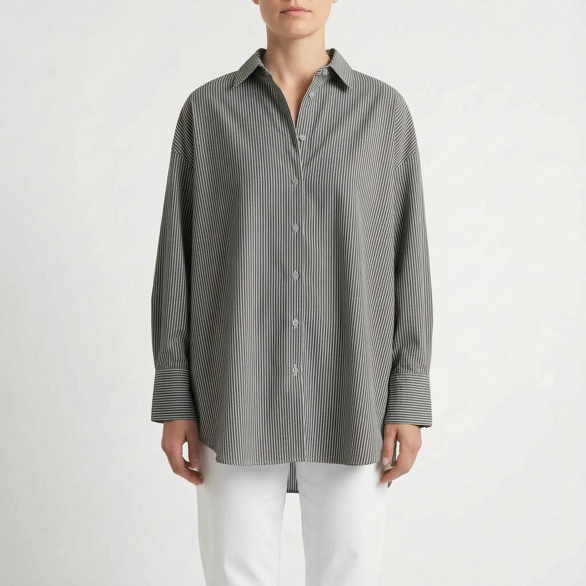 Stripia - Camicia A Righe Donna Passeggiate All'aperto