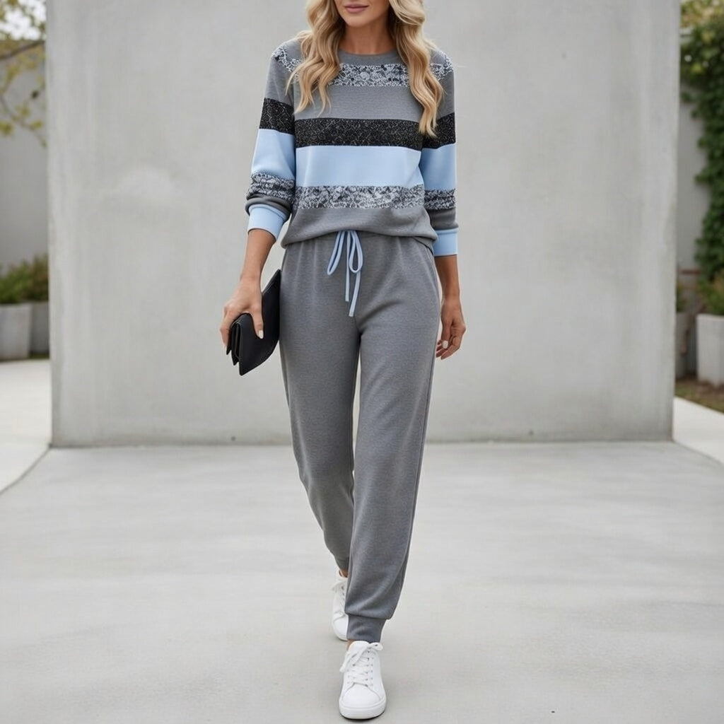 VITTORIA COMO | COMPLETO LOUNGE A RIGHE PER DONNA
