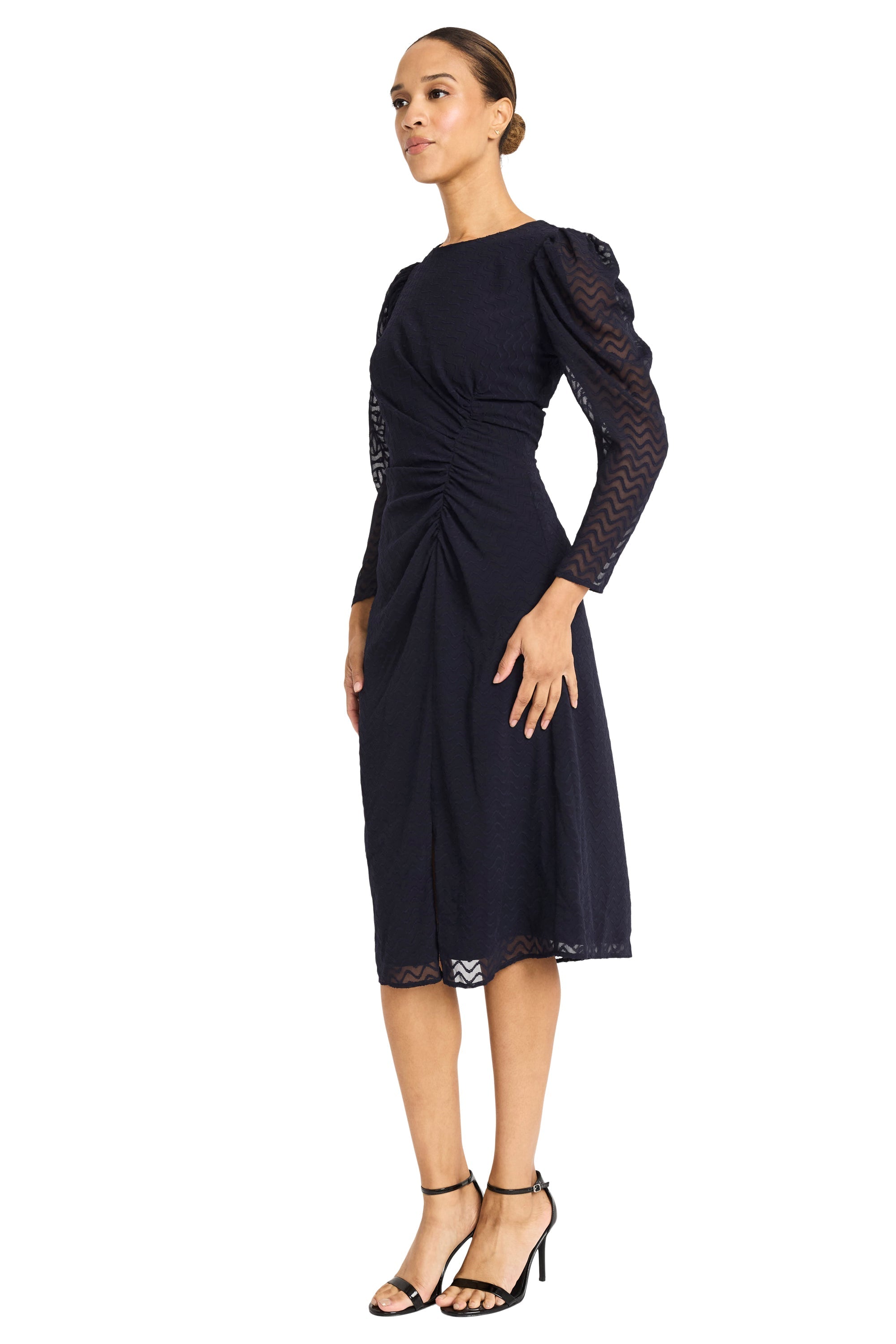 Kirsty – Abito midi con maniche velate