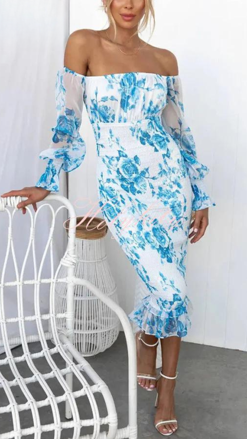 Dahlia – Vestito midi arricciato