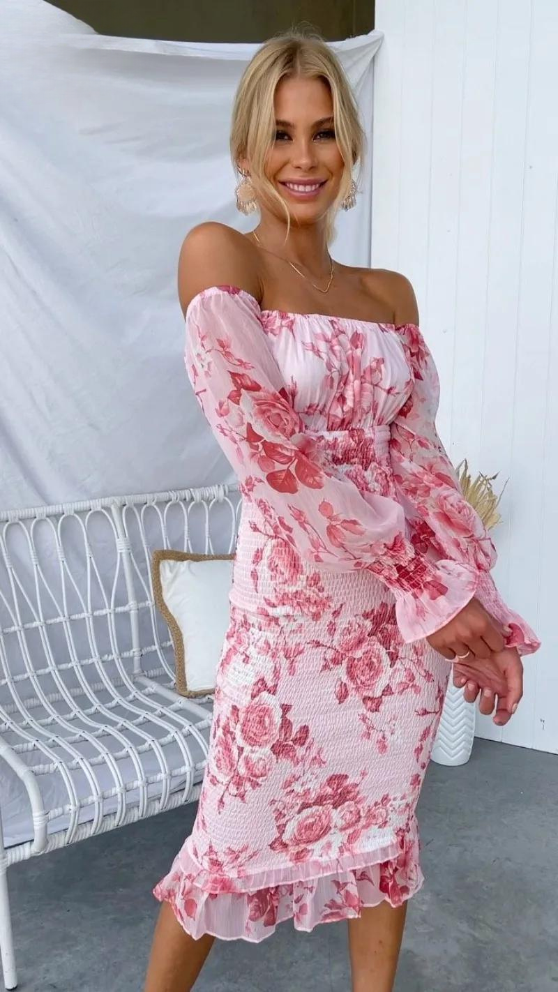 Dahlia – Vestito midi arricciato