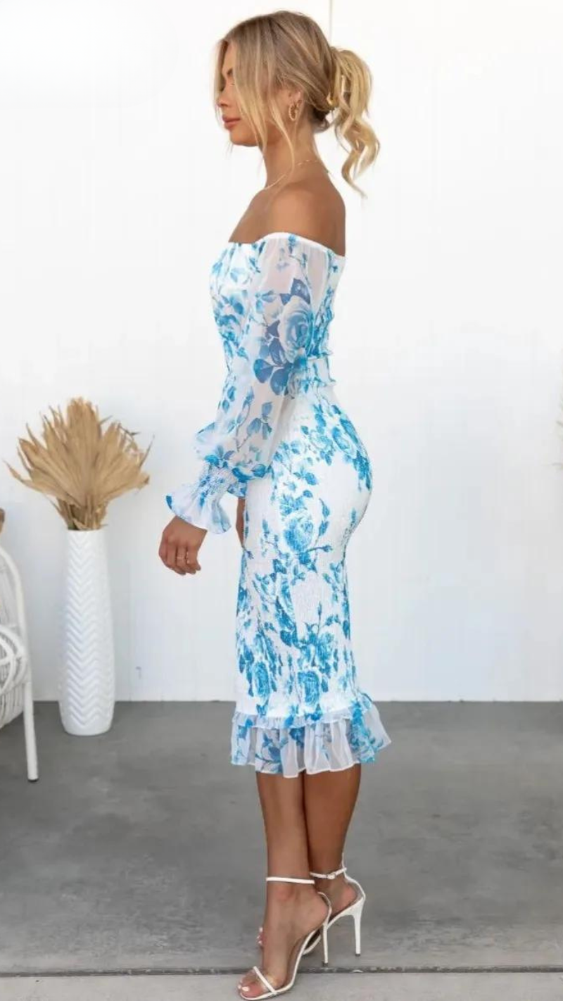 Dahlia – Vestito midi arricciato