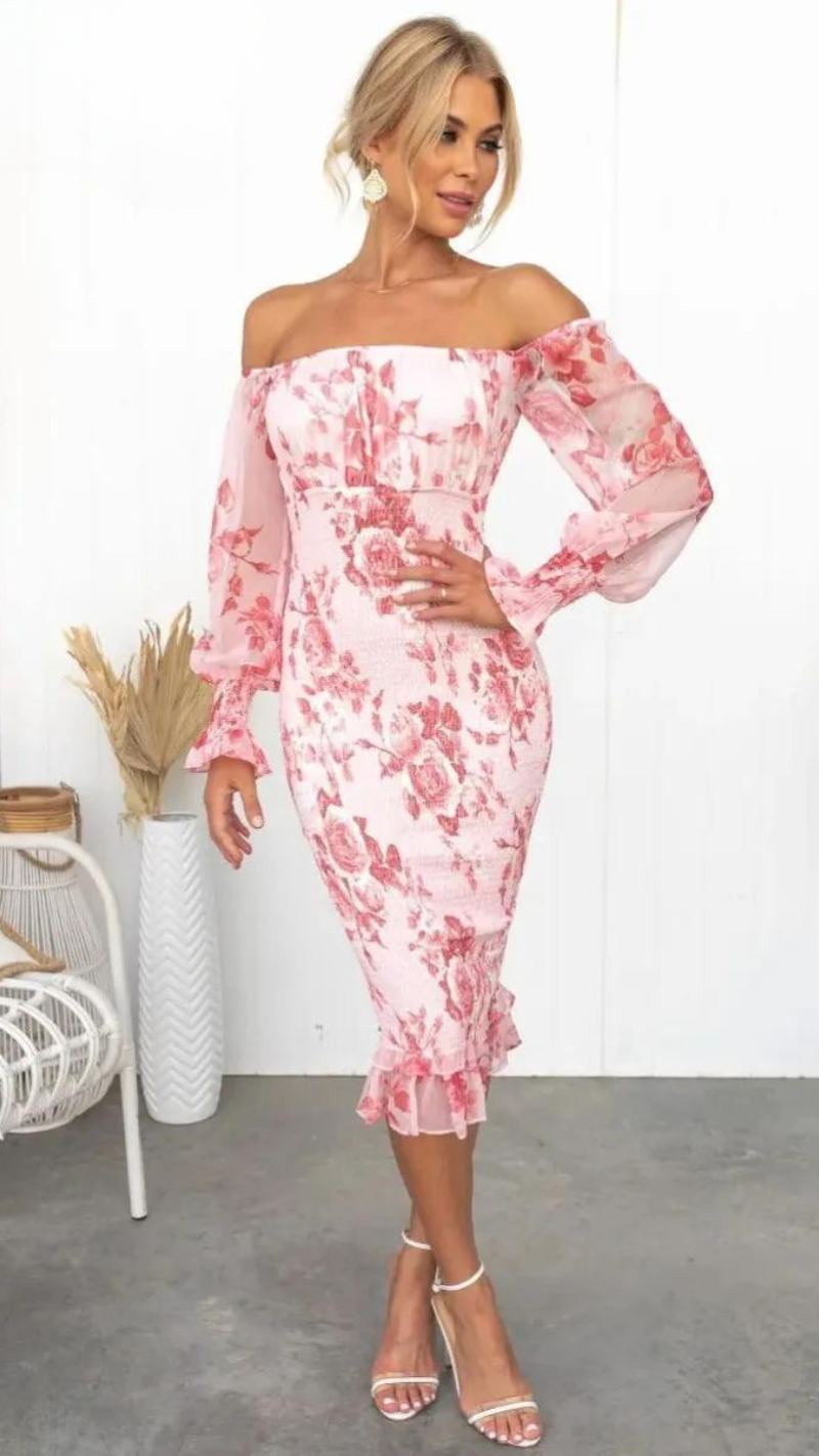 Dahlia – Vestito midi arricciato