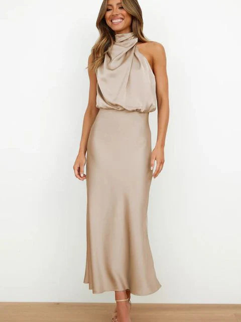 Benthe – Abito con scollo all'americana drappeggiato