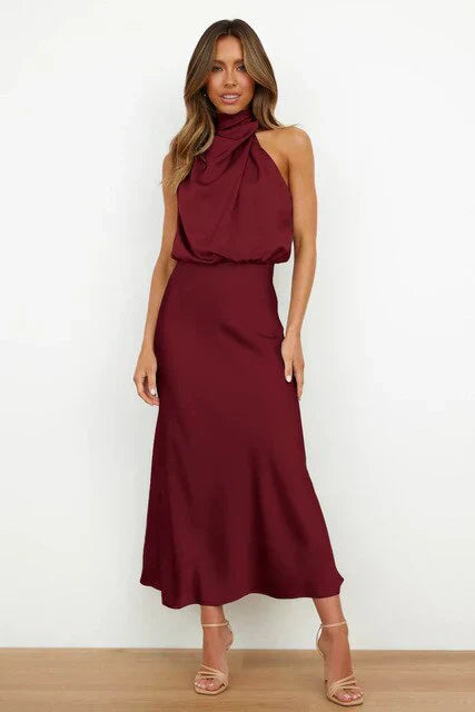 Benthe – Abito con scollo all'americana drappeggiato