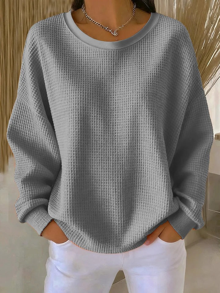 VITTORIA COMO | MAGLIONE OVERSIZE IN MAGLIA WAFFLE DA DONNA