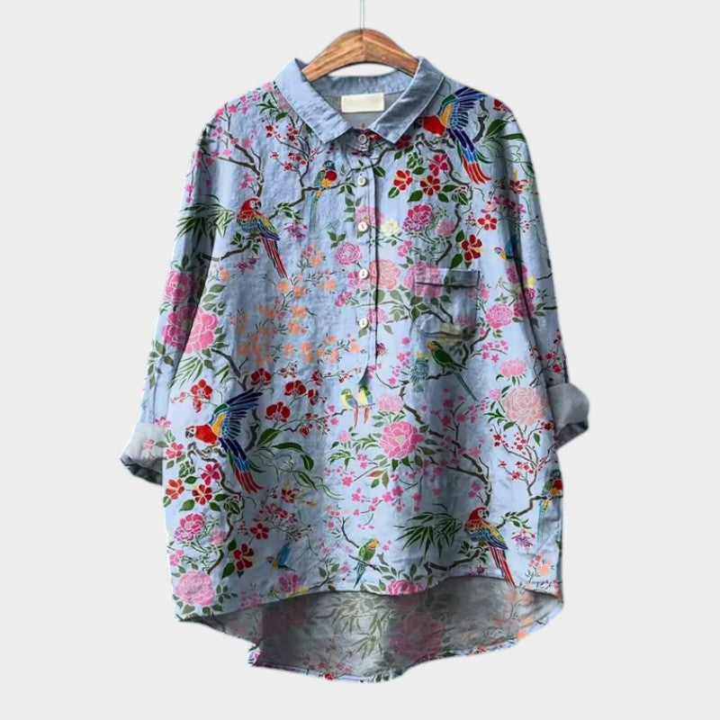 VIOLETTA | Blusa Oversize Floreale dal Comfort Assoluto per le Giornate di Sole