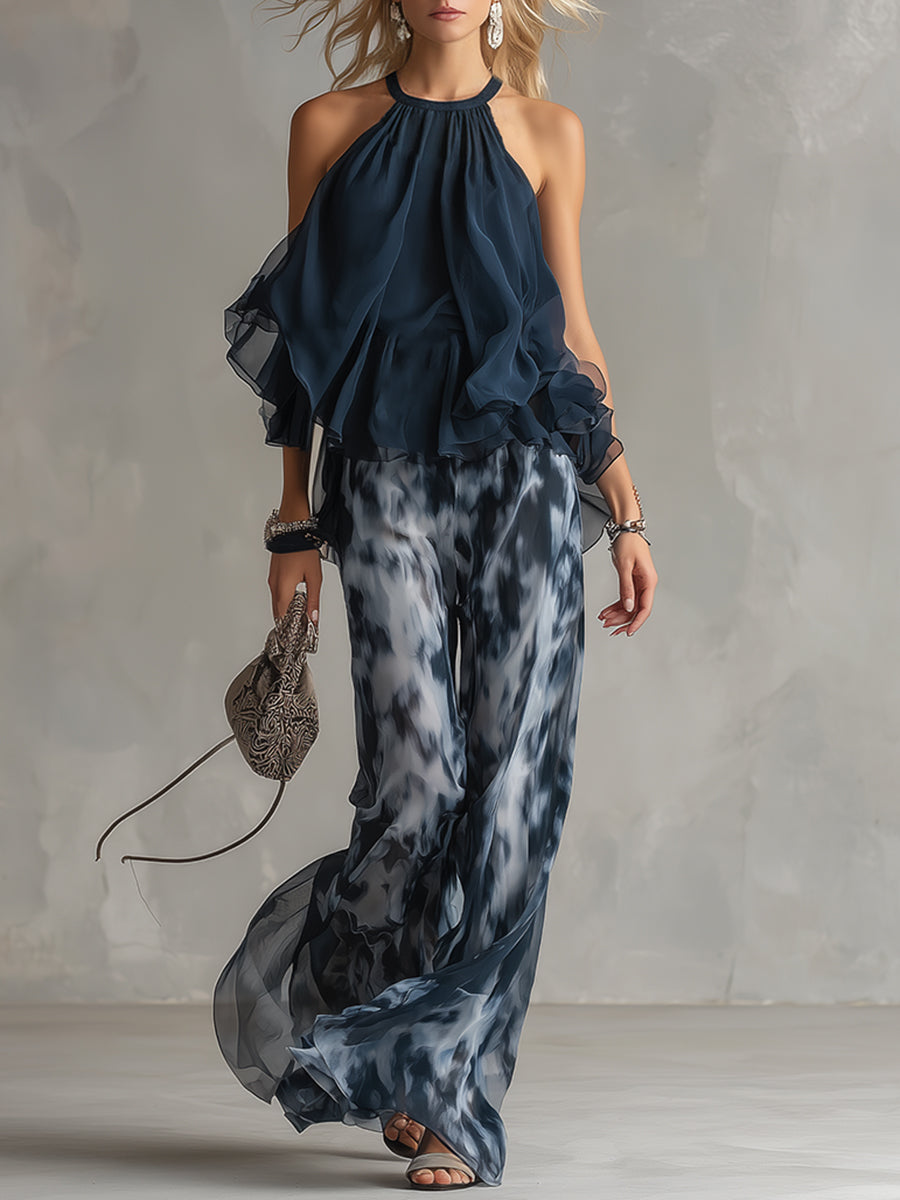 VITTORIA COMO | COMPLETO PANTALONE FLUIDO PER DONNA