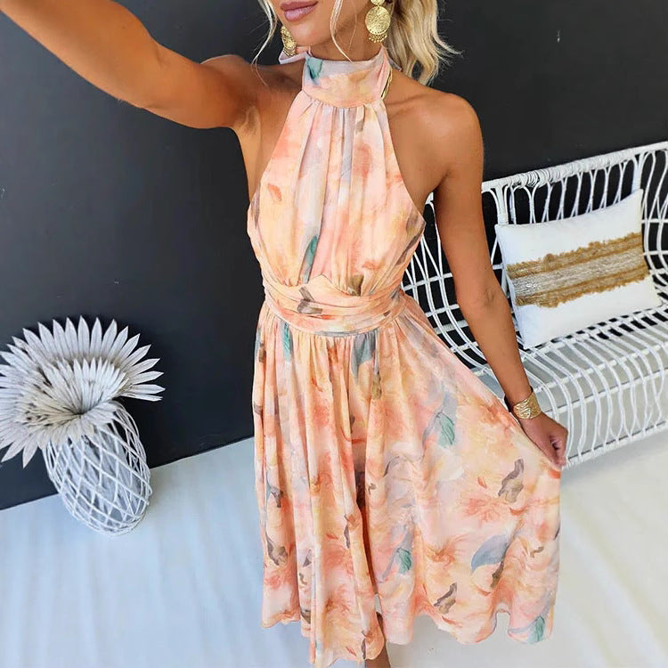 VITTORIA COMO | ABITO MAXI ELEGANTE CON COLLO HALTER PER DONNA