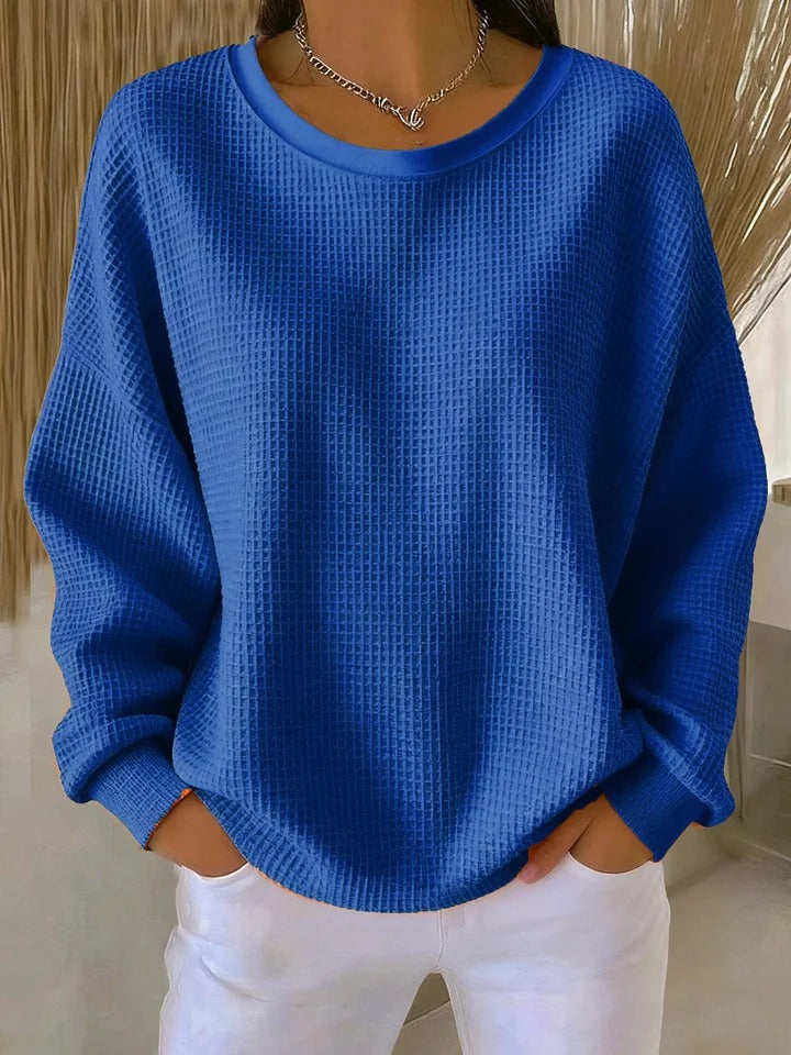 VITTORIA COMO | MAGLIONE OVERSIZE IN MAGLIA WAFFLE DA DONNA