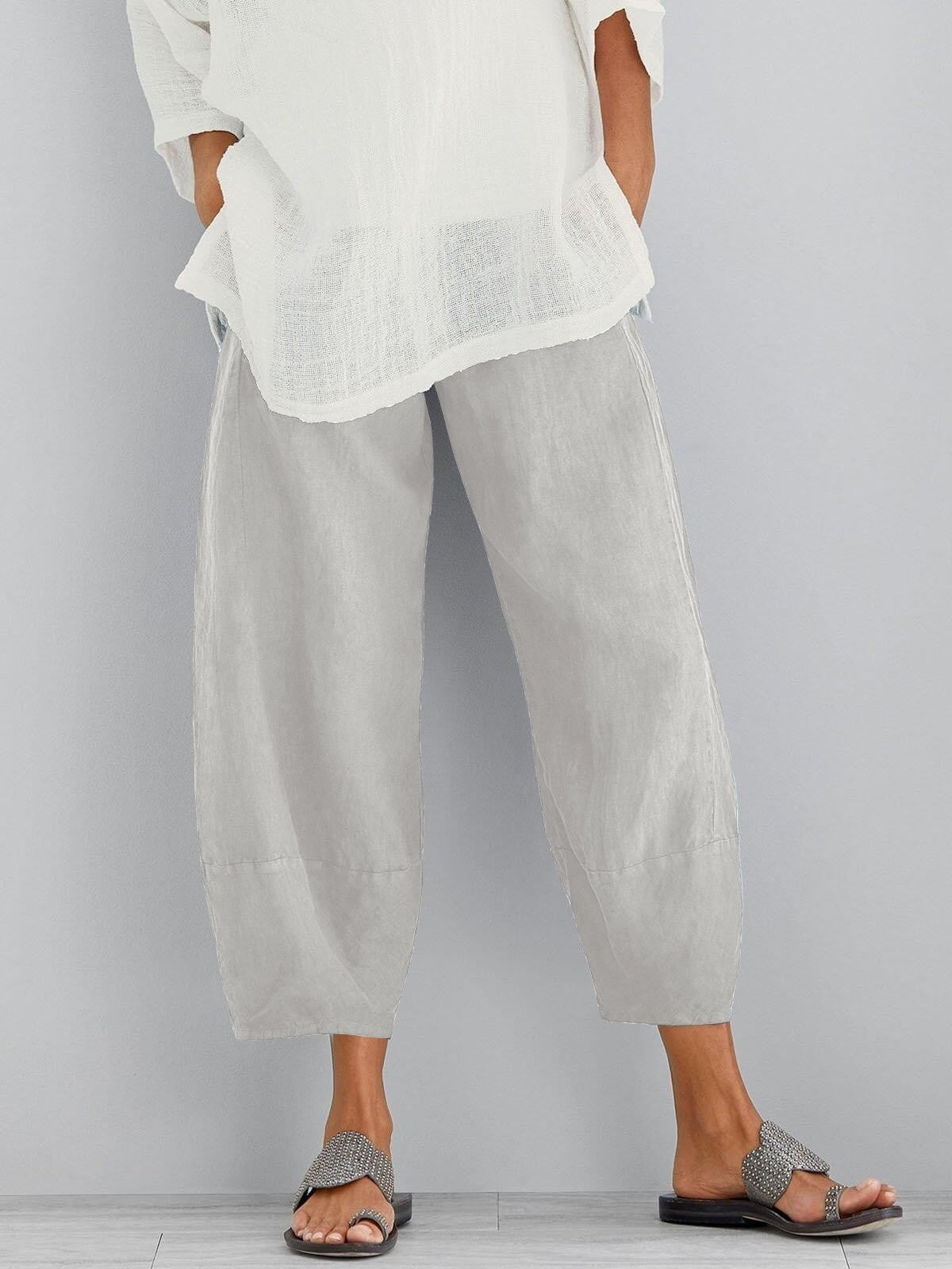 VITTORIA COMO | PANTALONI CROP IN COTONE DA DONNA