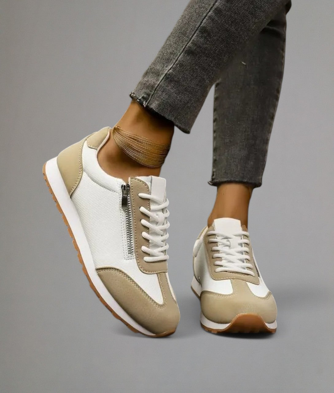 George – Sneakers casual con zip e lacci