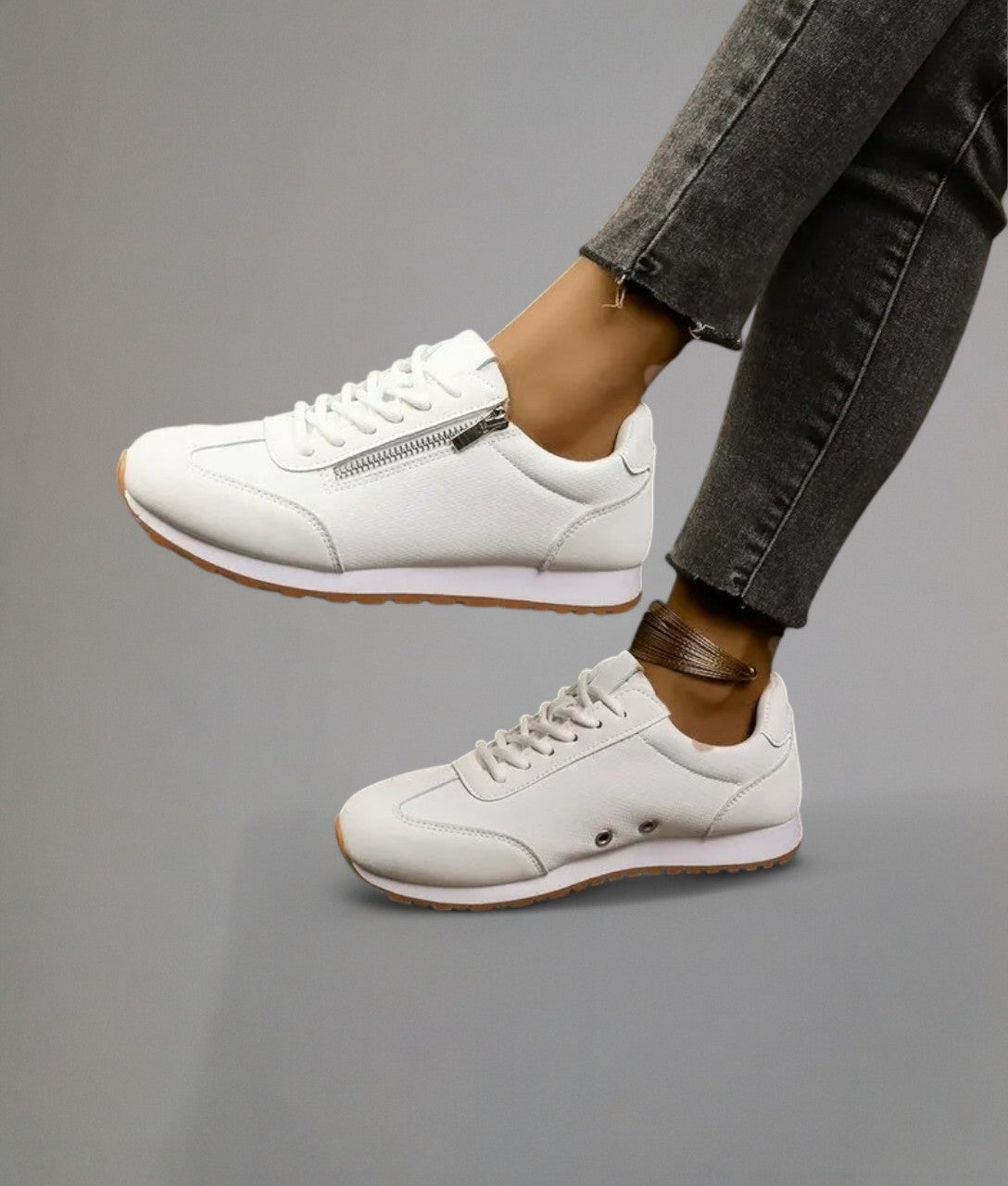 George – Sneakers casual con zip e lacci