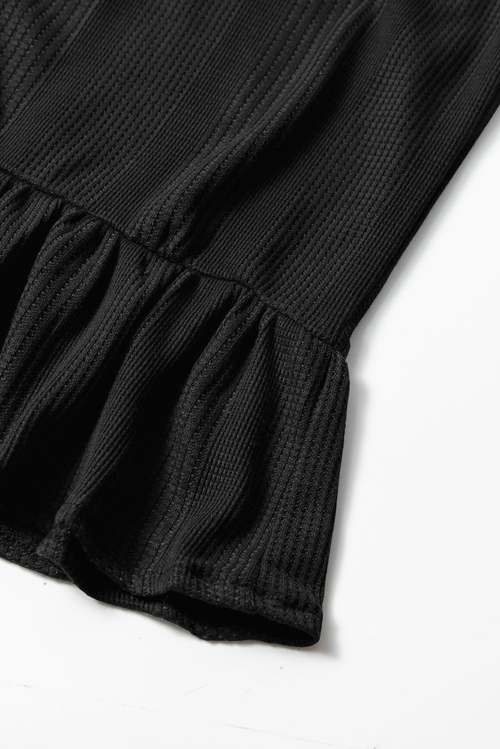 Amelia - Top a Costine con Volant e Pantaloni Blu