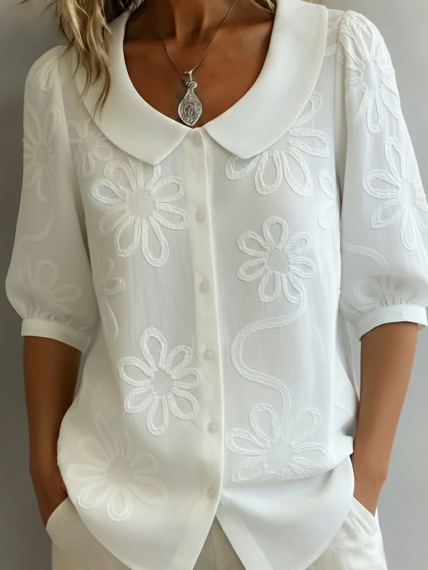 VITTORIA COMO | BLUSA ESTIVA FLOREALE DA DONNA