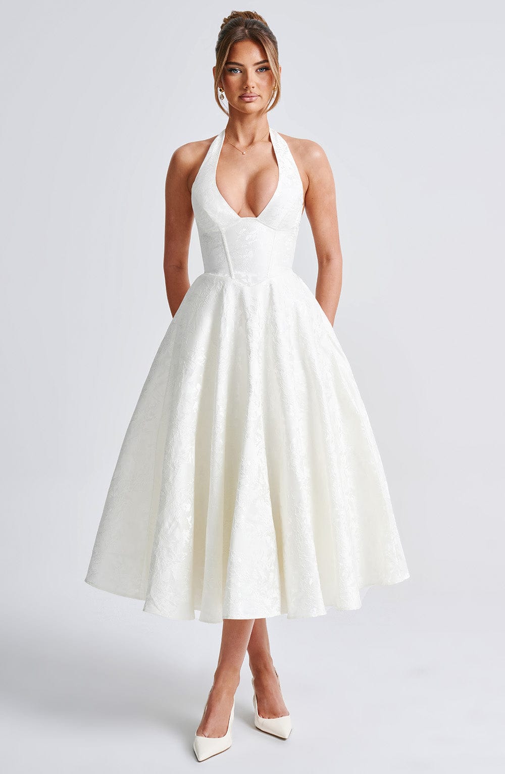 Gisella – Abito vintage con fiocco e allacciatura all’americana