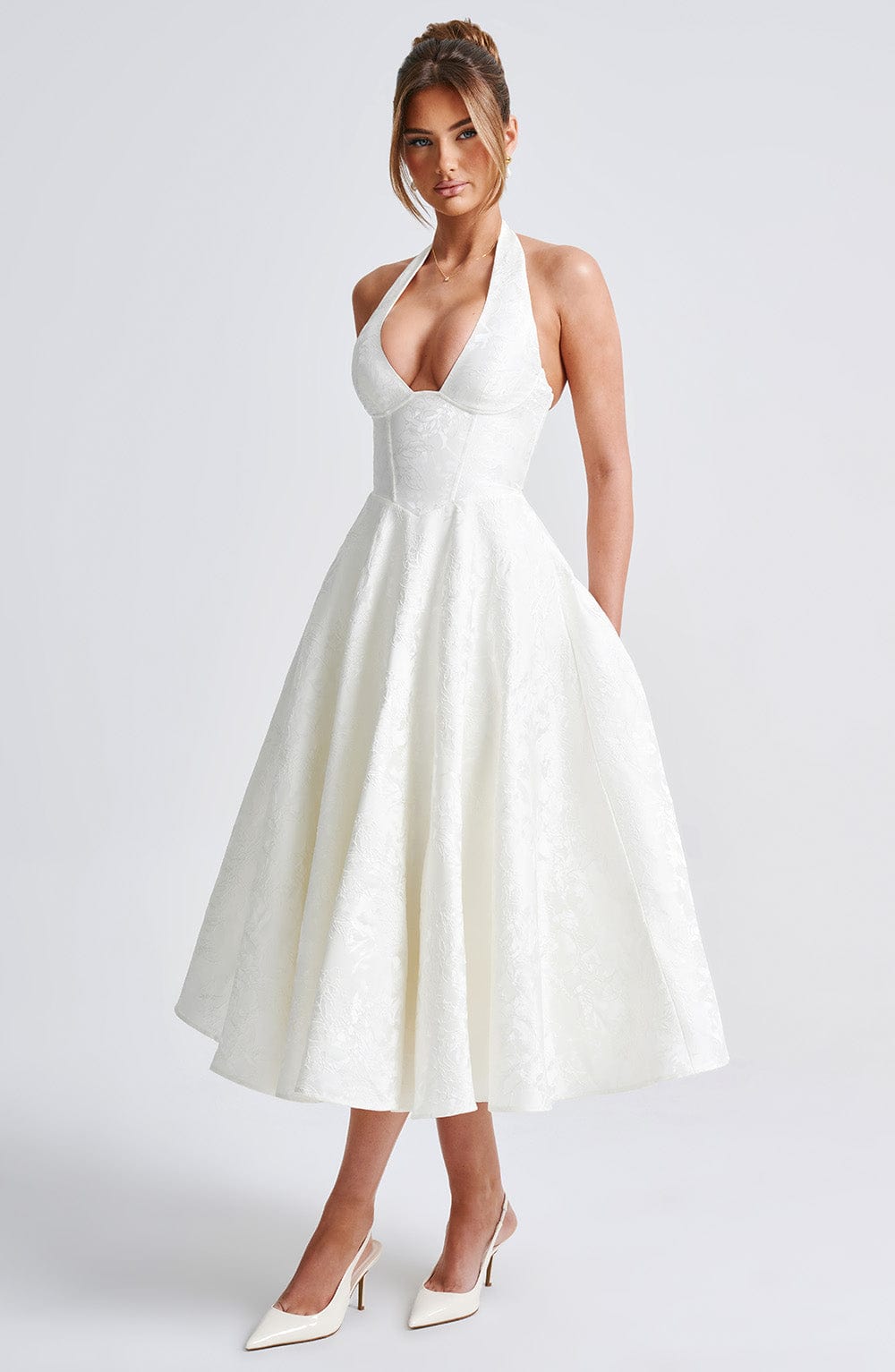 Gisella – Abito vintage con fiocco e allacciatura all’americana