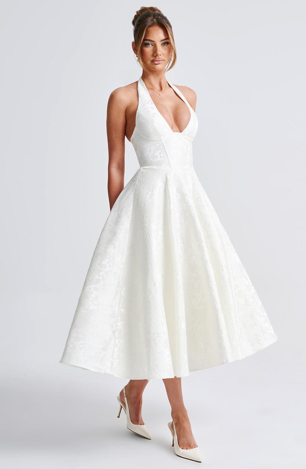 Gisella – Abito vintage con fiocco e allacciatura all’americana