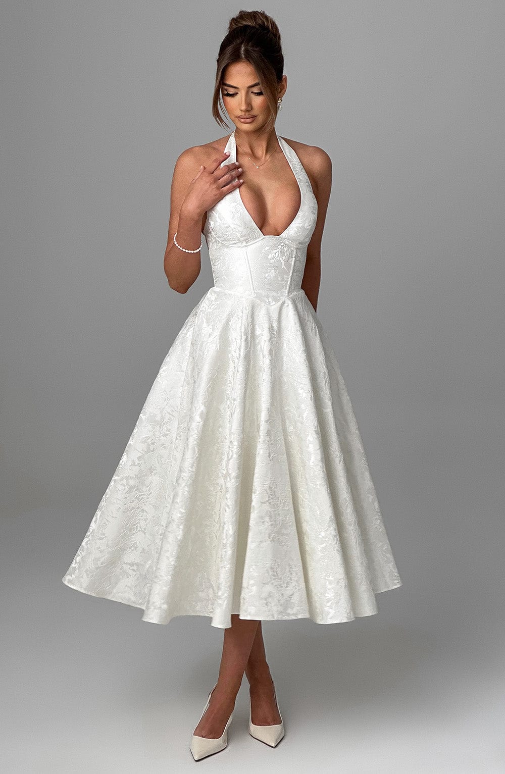 Gisella – Abito vintage con fiocco e allacciatura all’americana