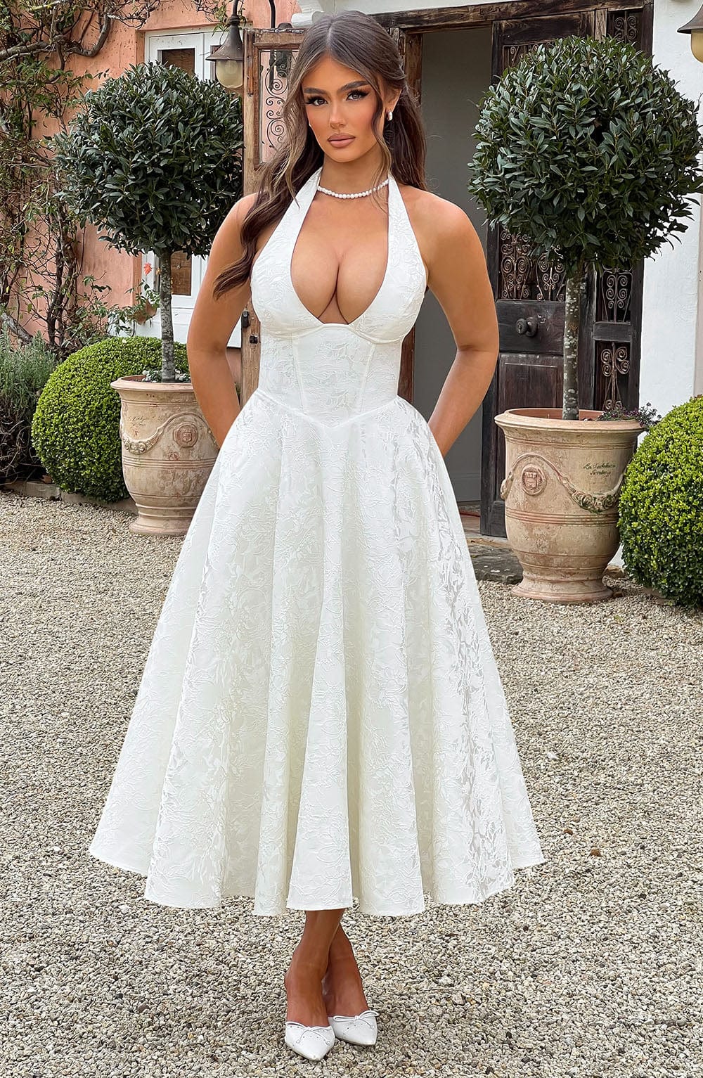 Gisella – Abito vintage con fiocco e allacciatura all’americana