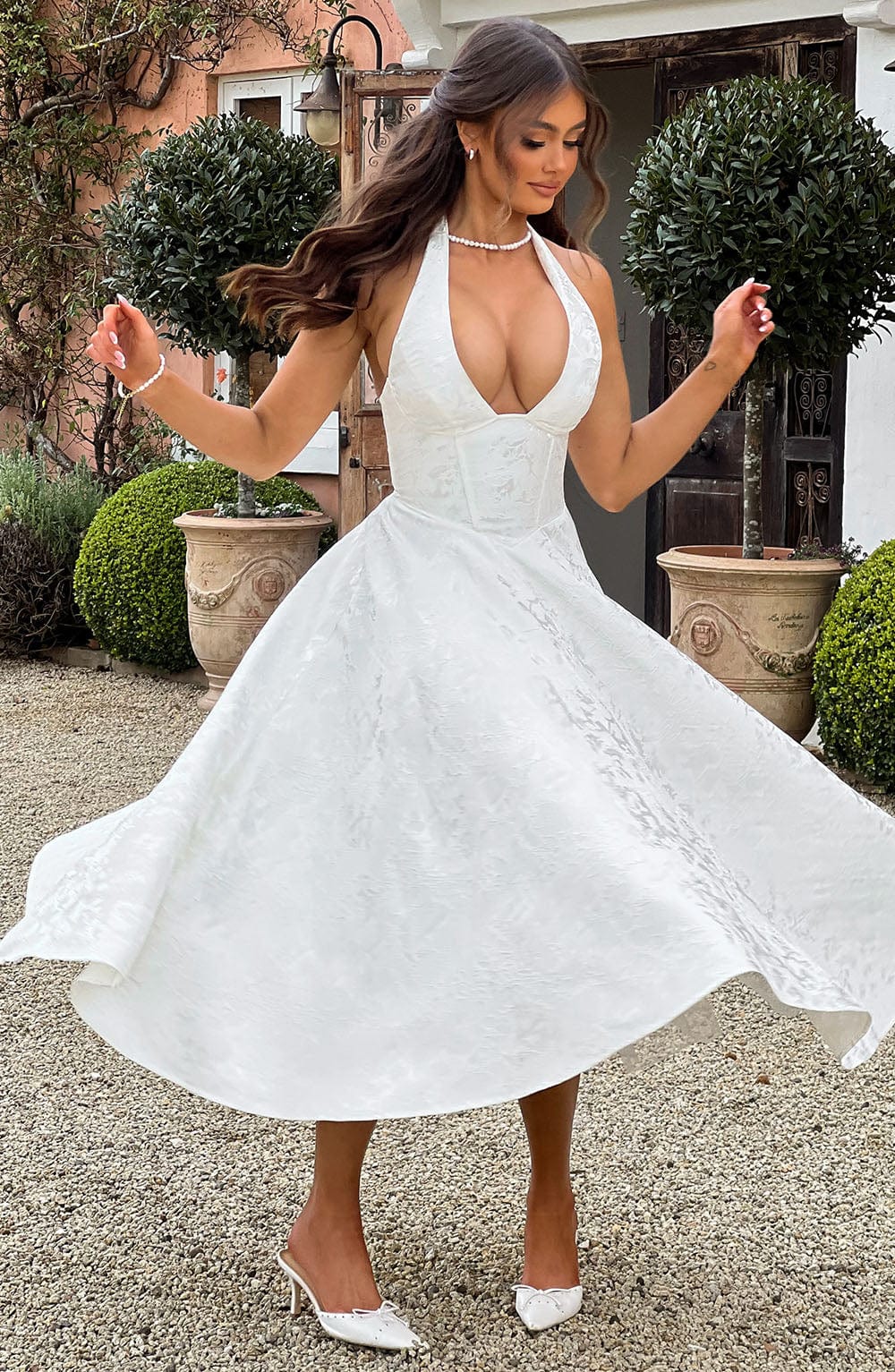 Gisella – Abito vintage con fiocco e allacciatura all’americana