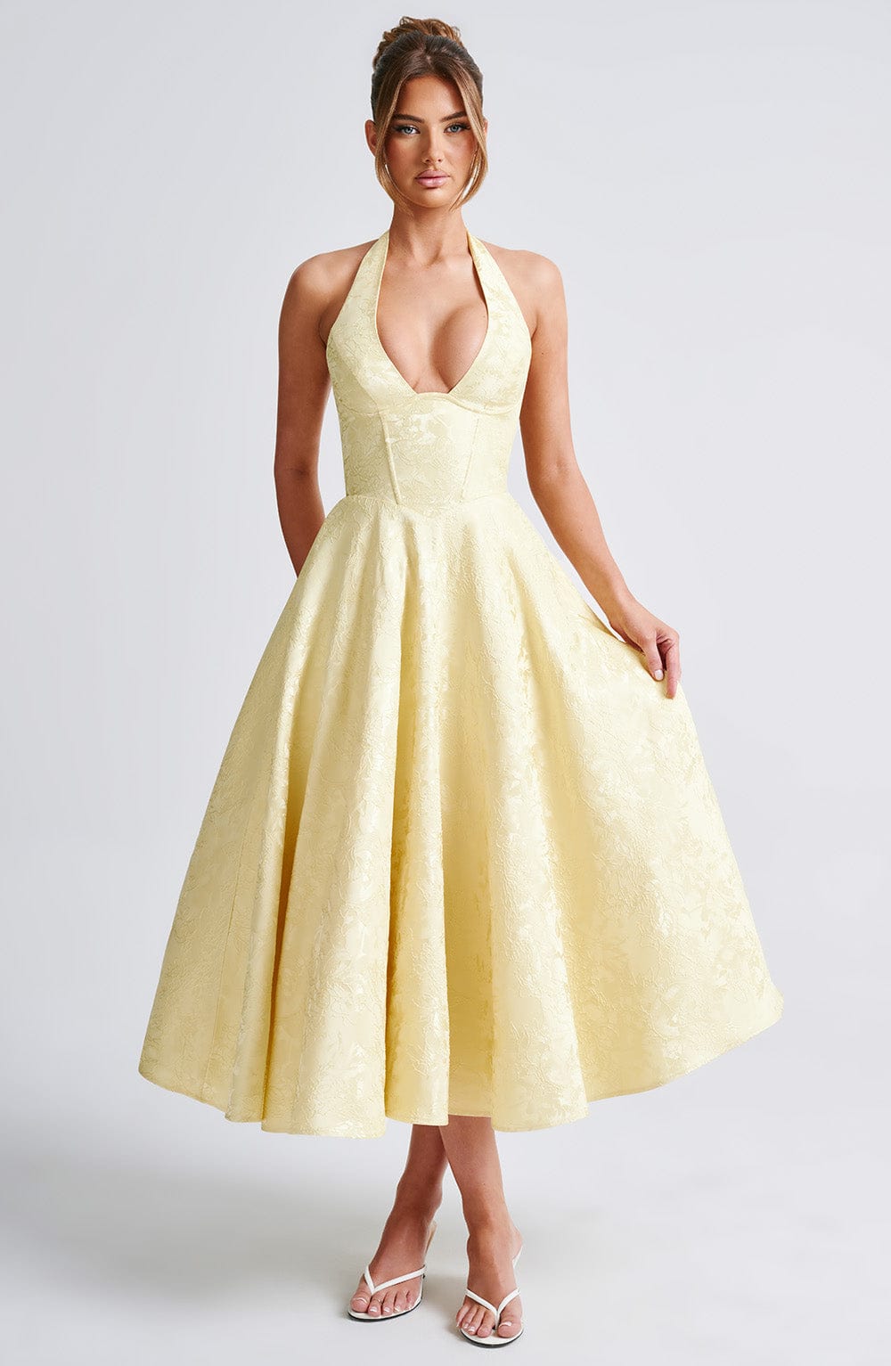 Gisella – Abito vintage con fiocco e allacciatura all’americana