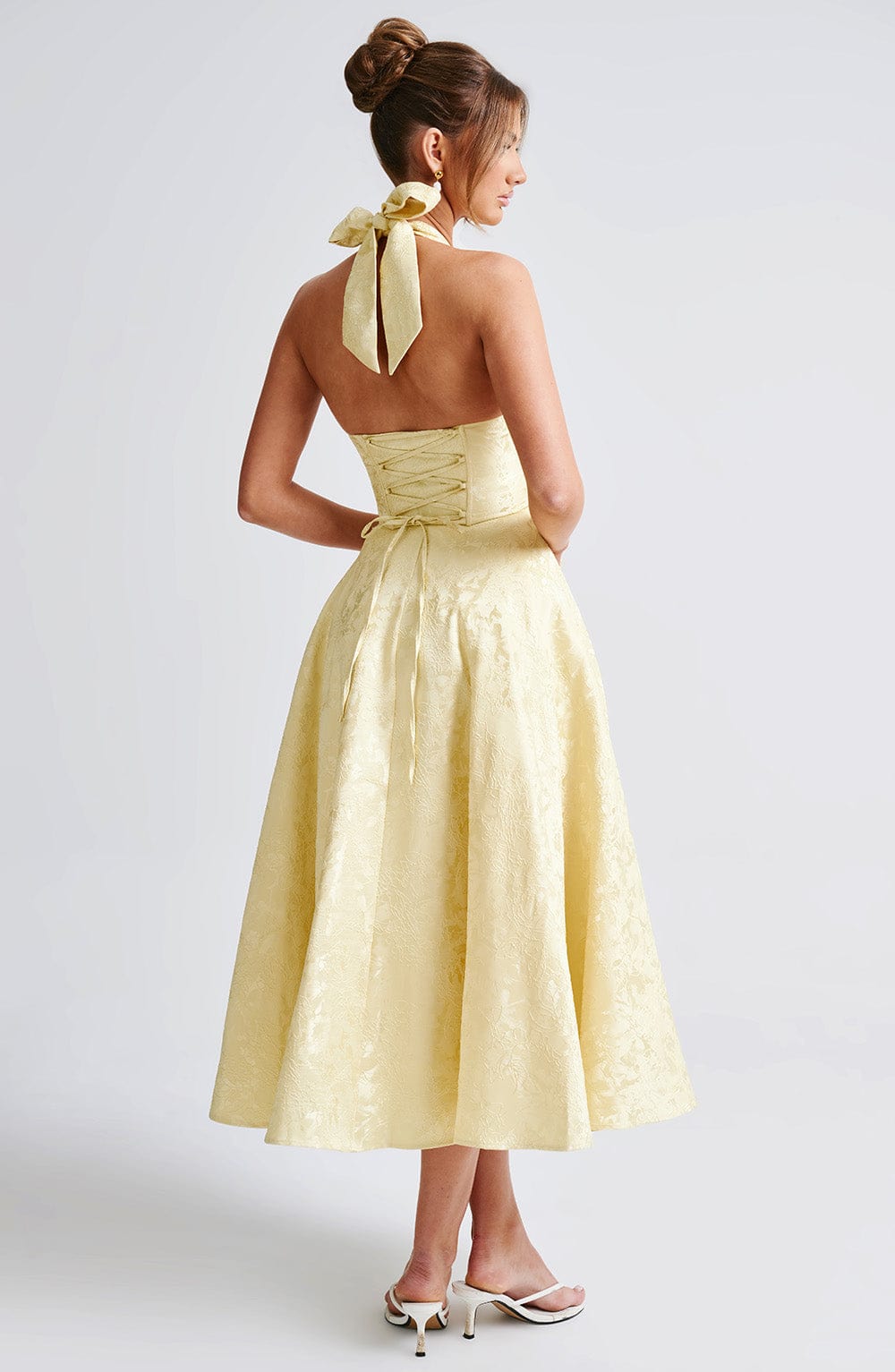 Gisella – Abito vintage con fiocco e allacciatura all’americana