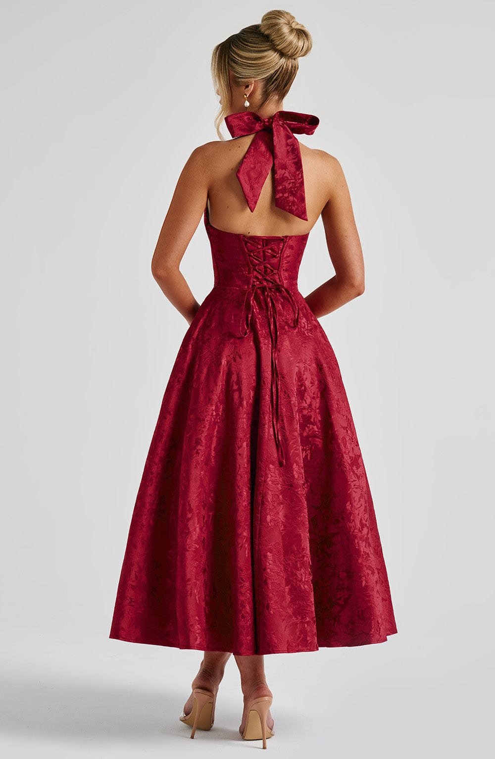 Gisella – Abito vintage con fiocco e allacciatura all’americana