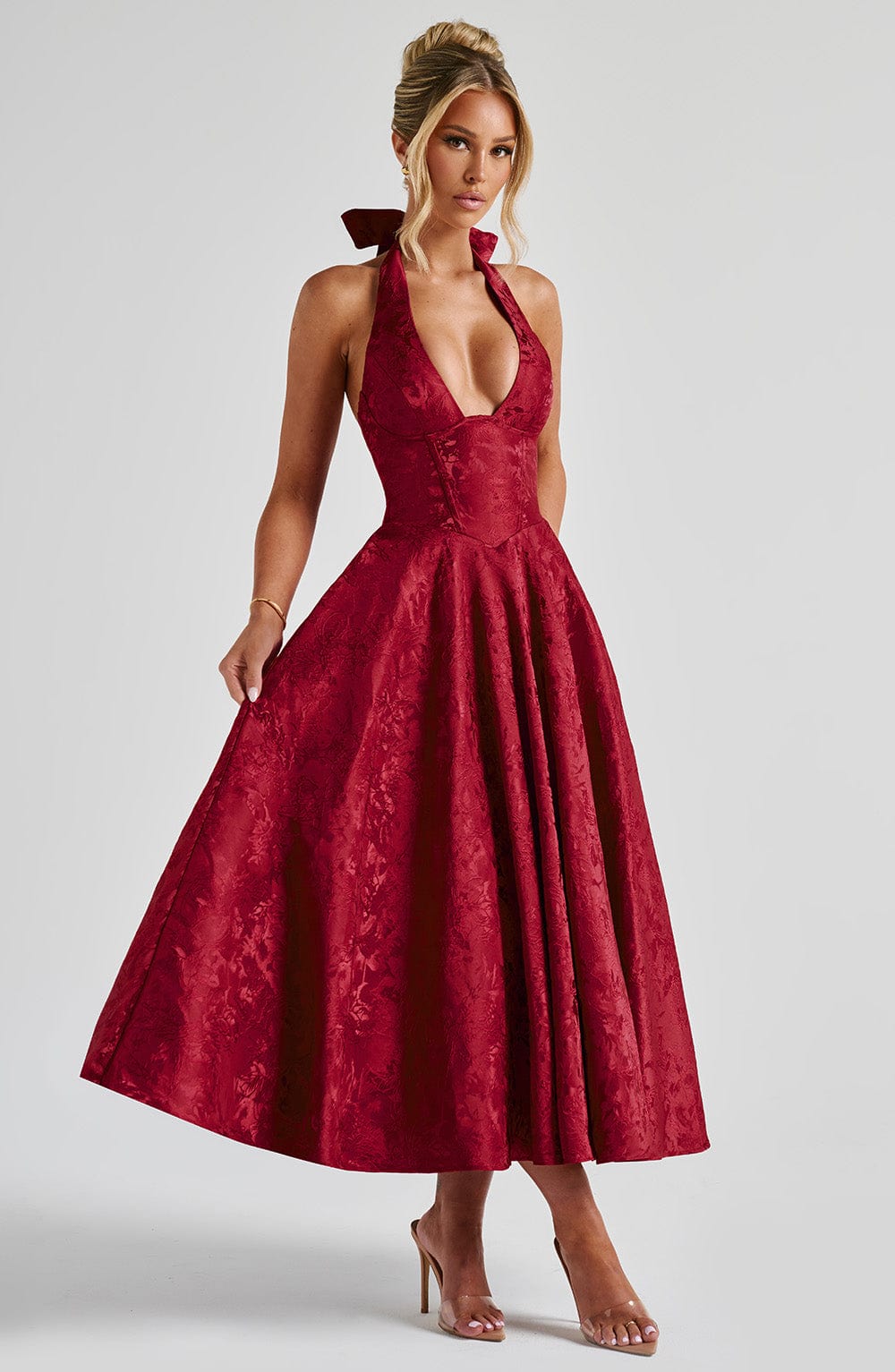 Gisella – Abito vintage con fiocco e allacciatura all’americana