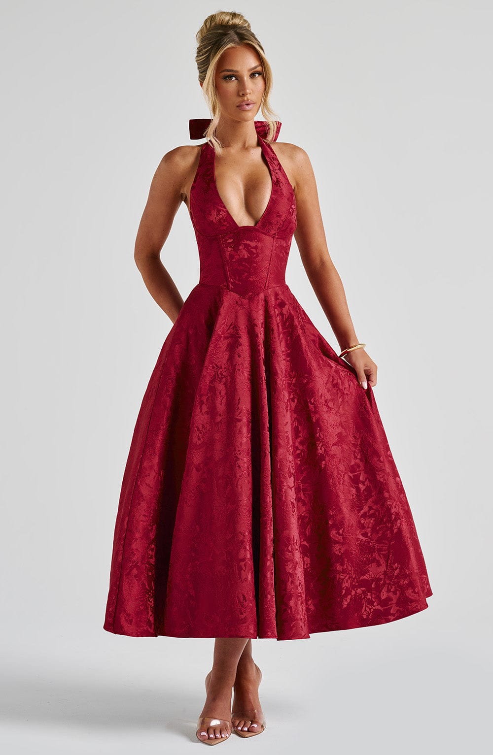 Gisella – Abito vintage con fiocco e allacciatura all’americana