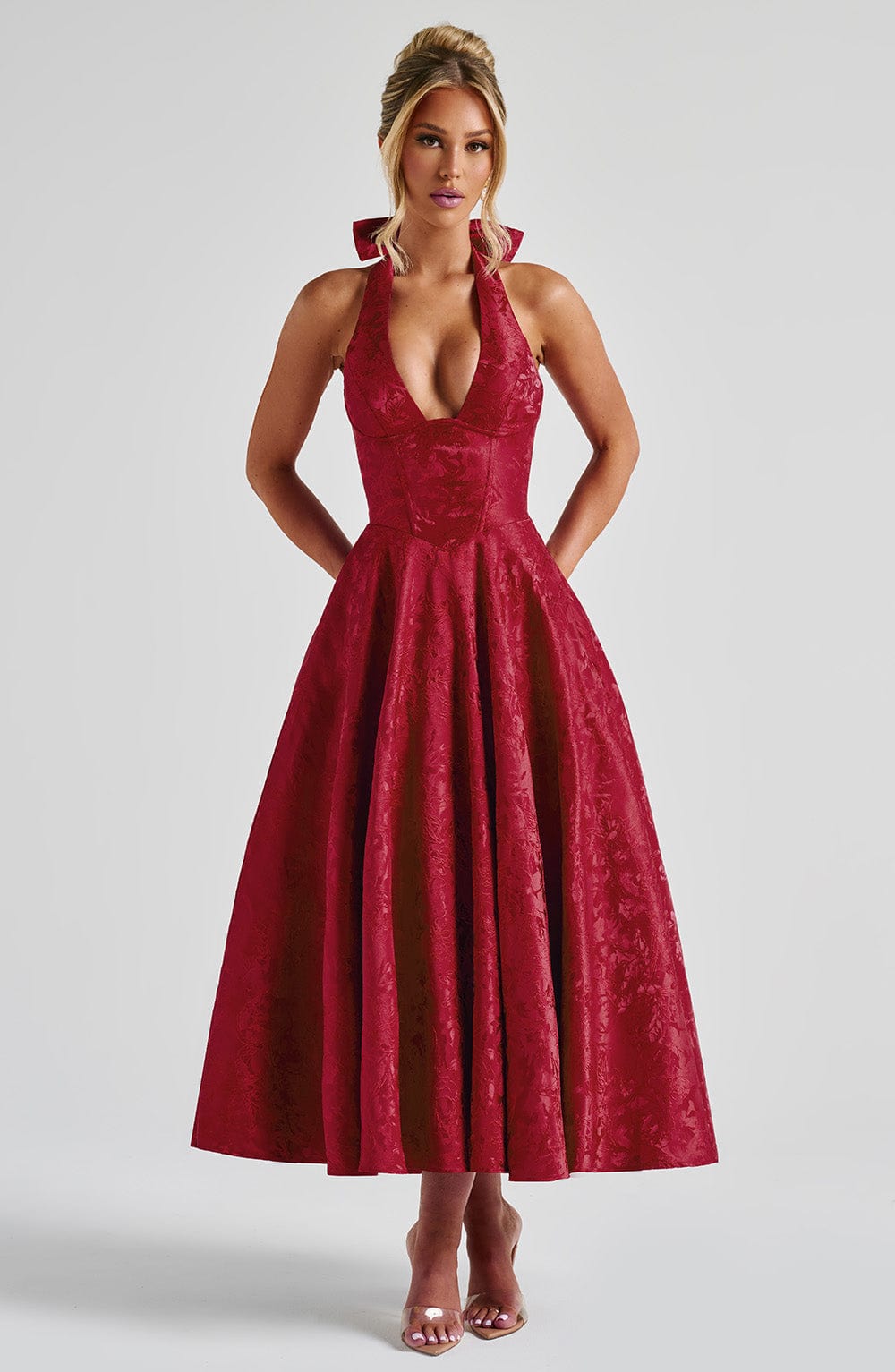 Gisella – Abito vintage con fiocco e allacciatura all’americana