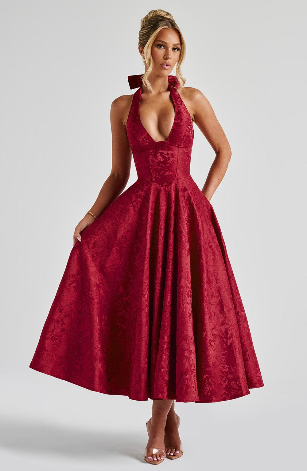 Gisella – Abito vintage con fiocco e allacciatura all’americana