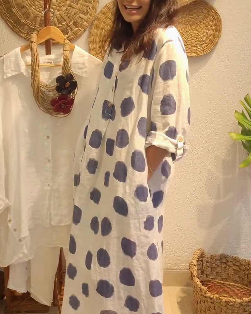 Alyssa™ - Vestito a maniche lunghe a pois