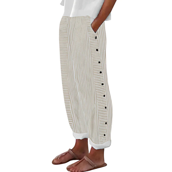 VITTORIA COMO | PANTALONI FLUIDI A RIGHE DA DONNA