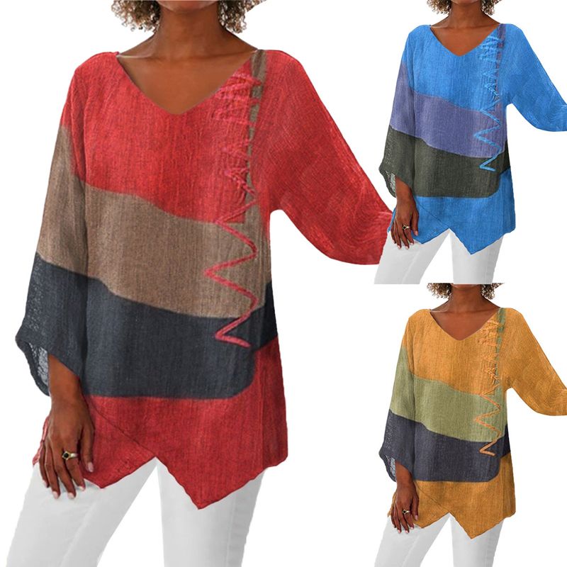 Emily – Blusa elegante leggera stampata con scollo a V