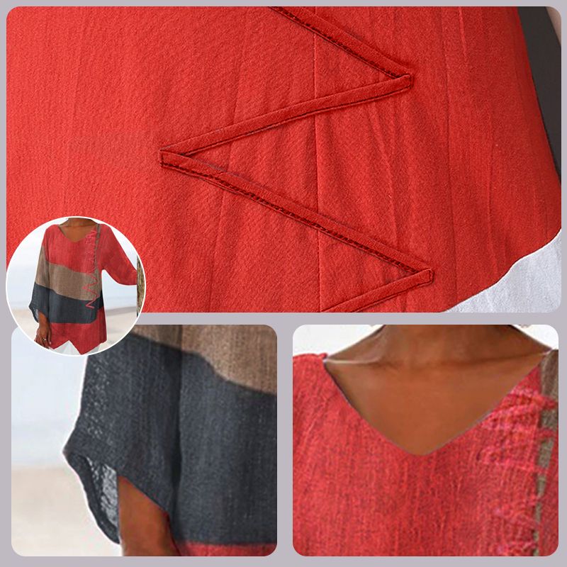 Emily – Blusa elegante leggera stampata con scollo a V