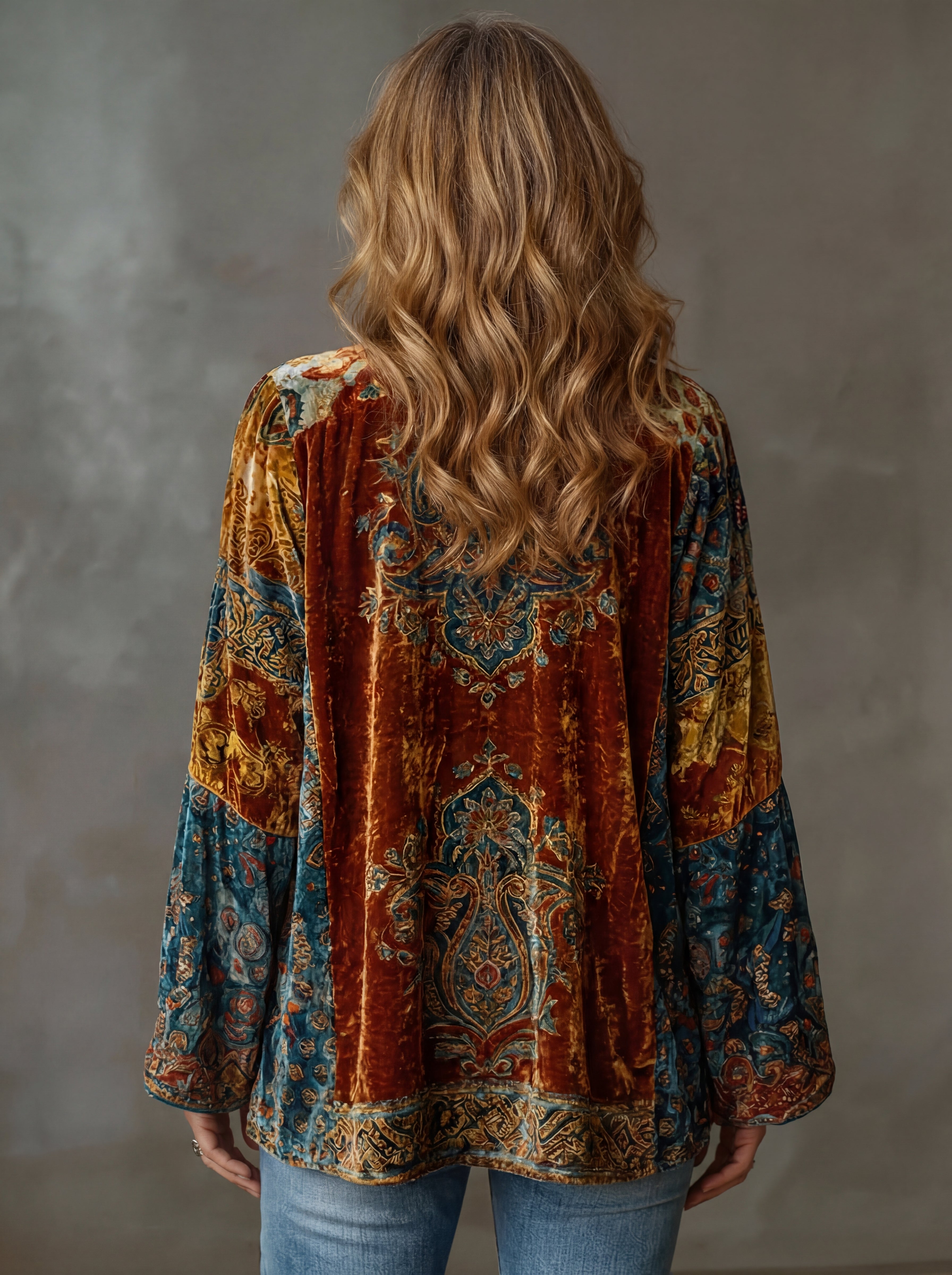 VITTORIA COMO | GIACCA BOHO IN VELLUTO DA DONNA