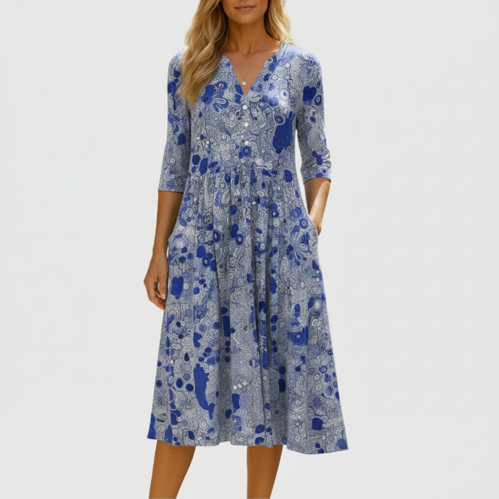 VITTORIA COMO | ABITO CLASSICO CON SCOLLO A V PER DONNA