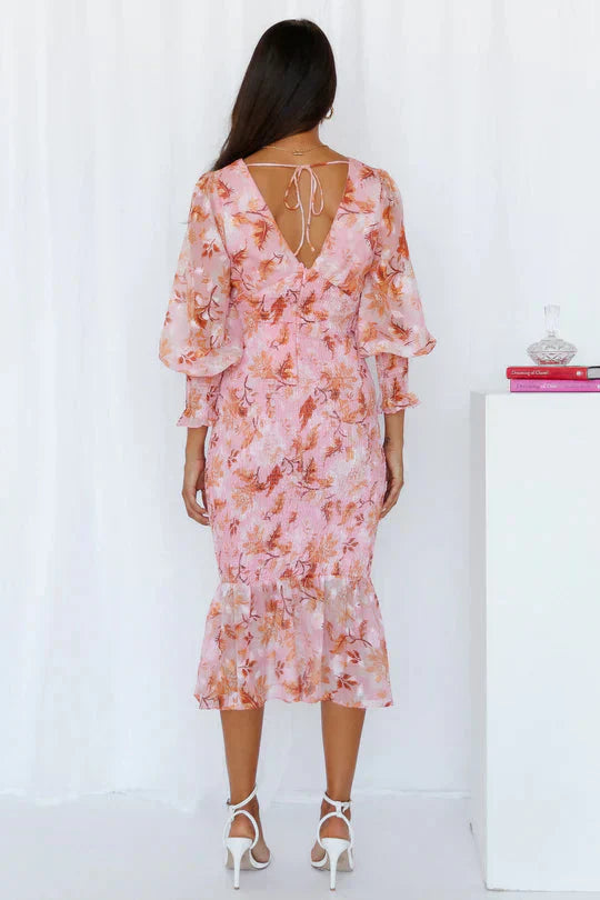 Miley – Vestito Midi Impero con Arricciature