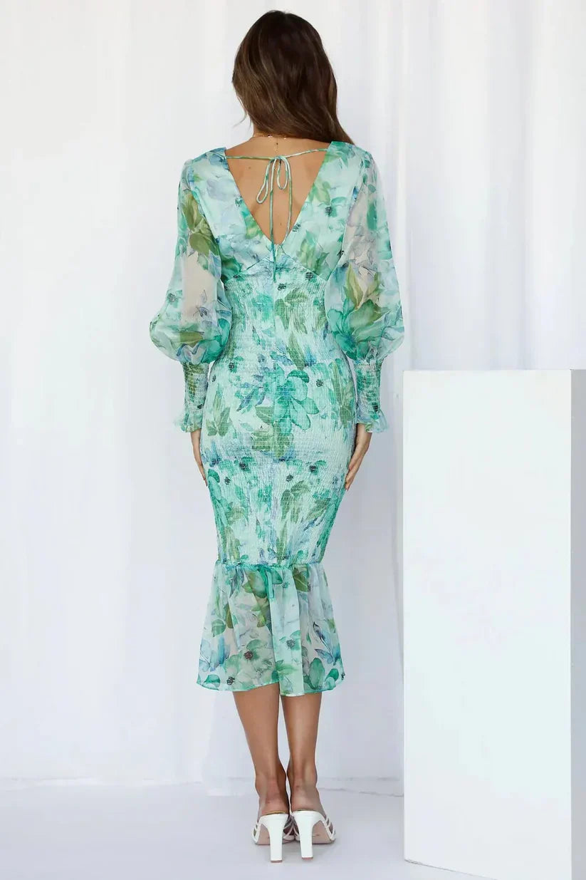 Miley – Vestito Midi Impero con Arricciature