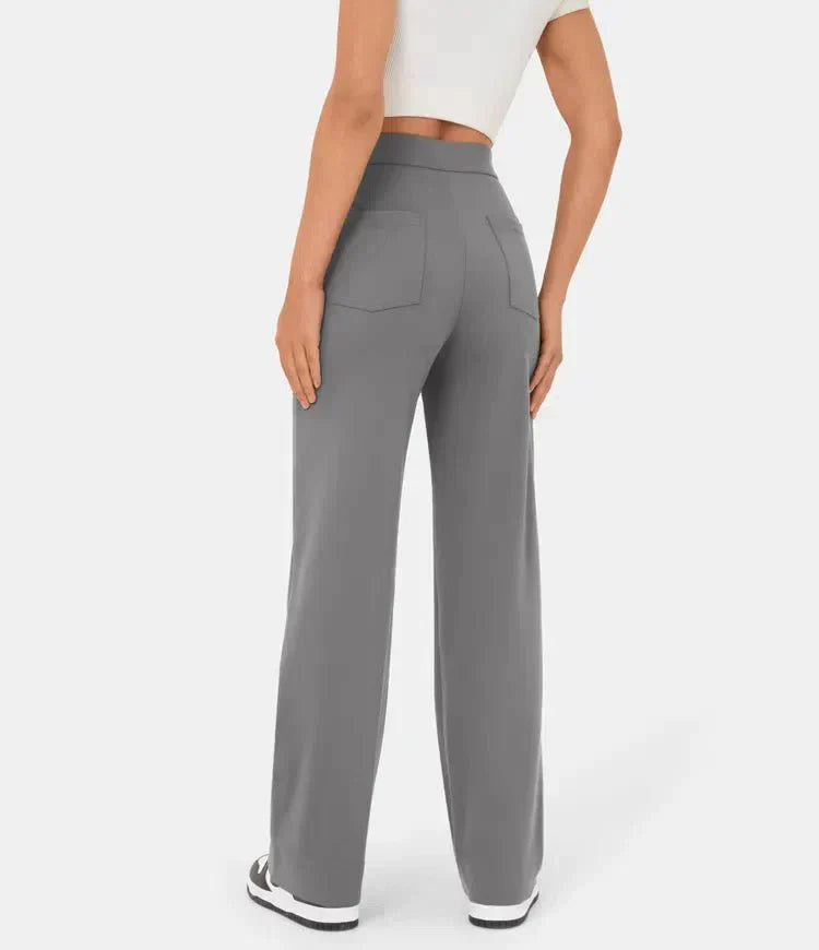 Jade - Pantaloni Casual Elasticizzati a Vita Alta