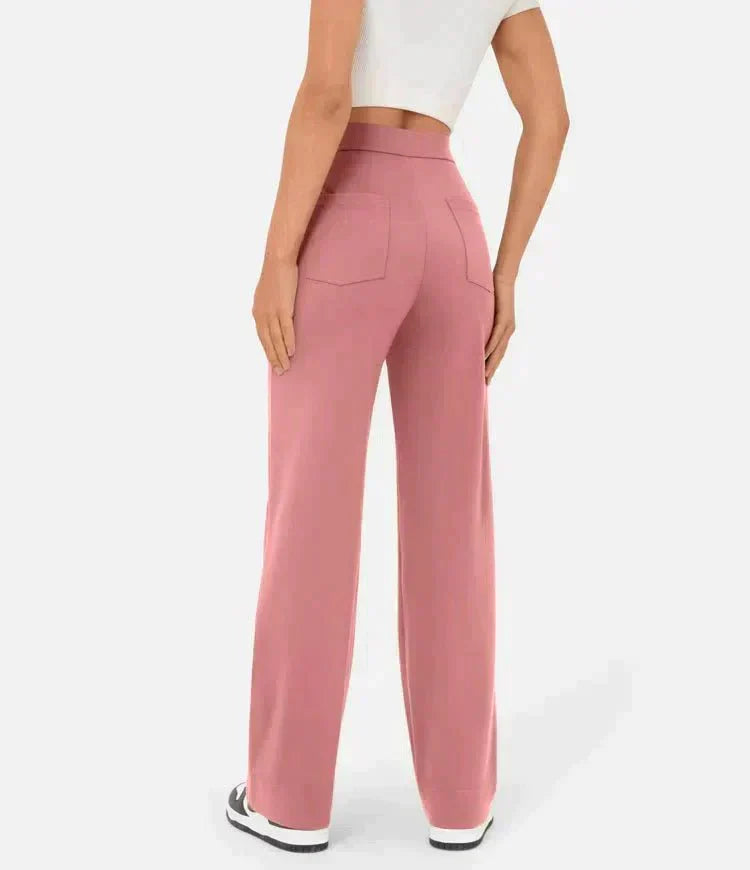 Jade - Pantaloni Casual Elasticizzati a Vita Alta