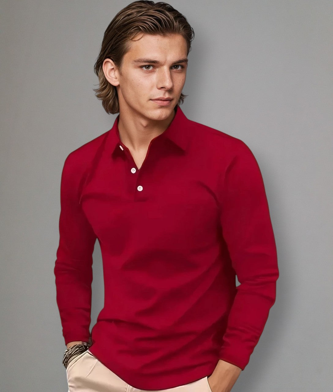 Luca – Polo a Maniche Lunghe Slim Fit