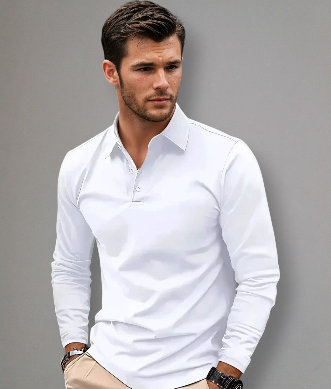 Luca – Polo a Maniche Lunghe Slim Fit