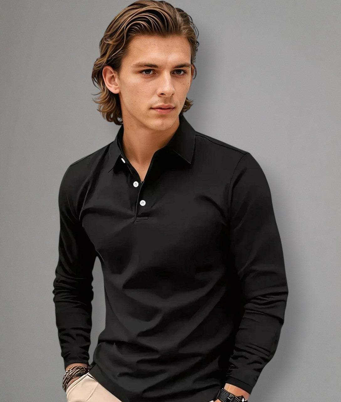 Luca – Polo a Maniche Lunghe Slim Fit