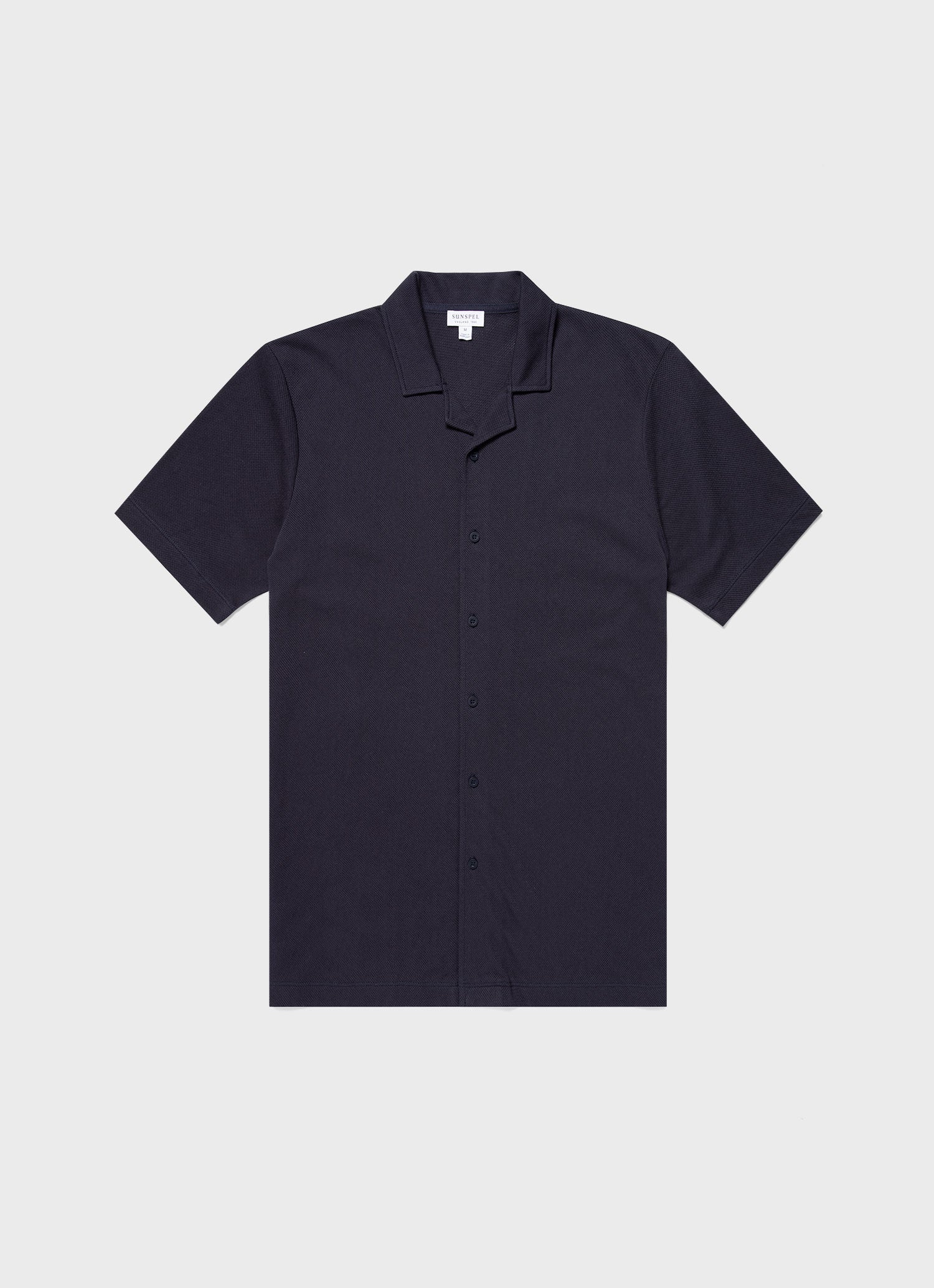 James - Camicia Riviera con Colletto Camp da Uomo Blu Navy