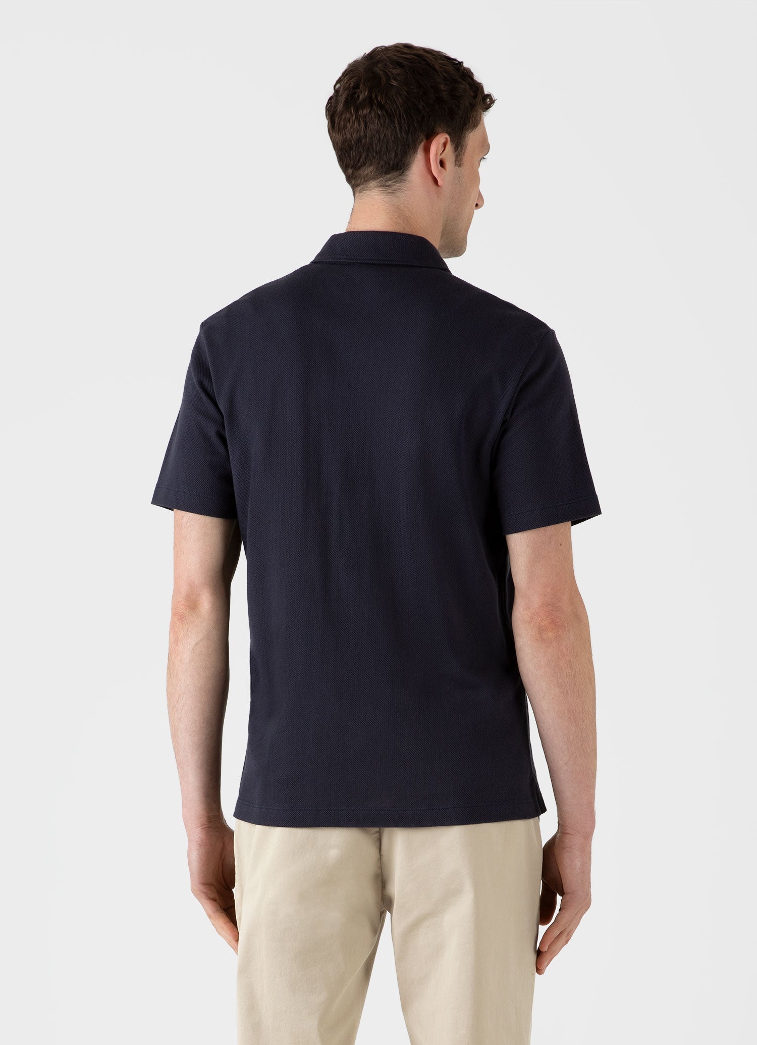 James - Camicia Riviera con Colletto Camp da Uomo Blu Navy